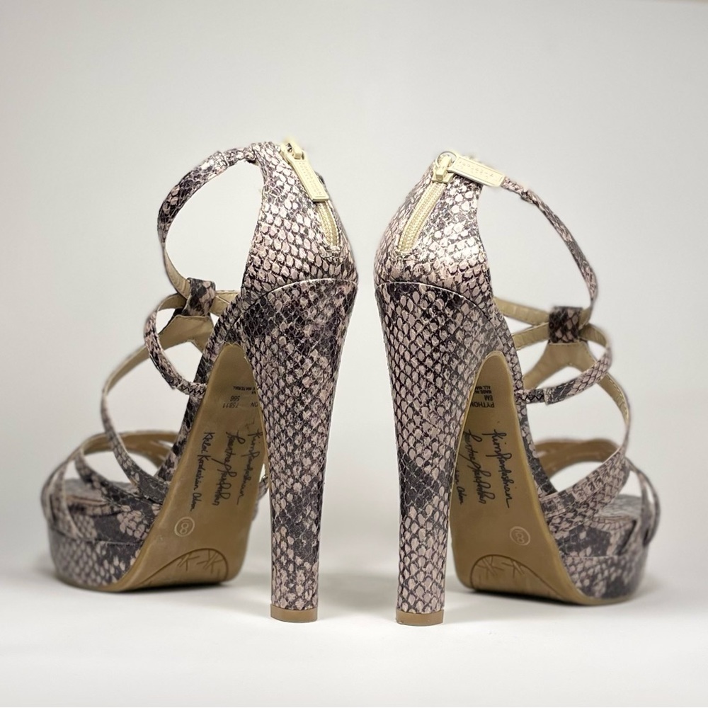 Kardashian Kollection Sexy Snakeskin Heels